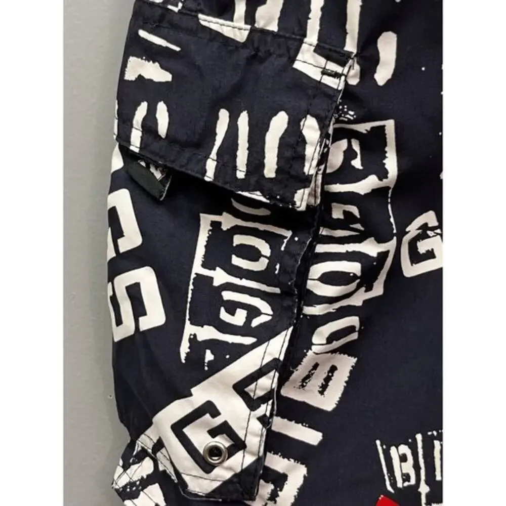 Big‎ Dogs Swim Trunks Mens 2X Mesh Drawstring Pockets All Over Print Pockets